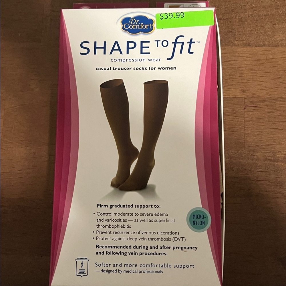 Dr. Comfort shape to fit compression wear casual trouser socks women 20-30 mmHg